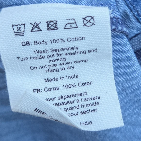 Joanie Ruby Square Neck Denim Midi Dress Size 6 Artsy Boho - Picture 6 of 7